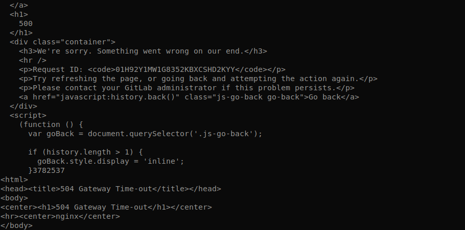 500 error (CLI)